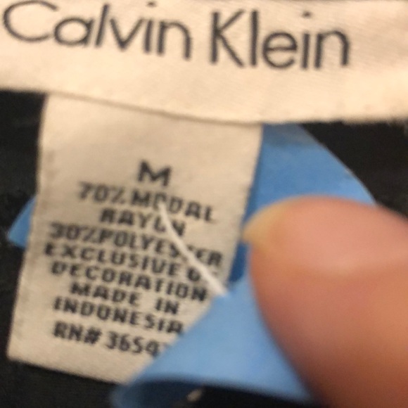 Calvin Klein Black Belted Dress with Rivets - Picture 2 of 5